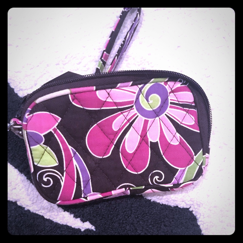 Vera Bradley Wristlet Purple and Green Flowers